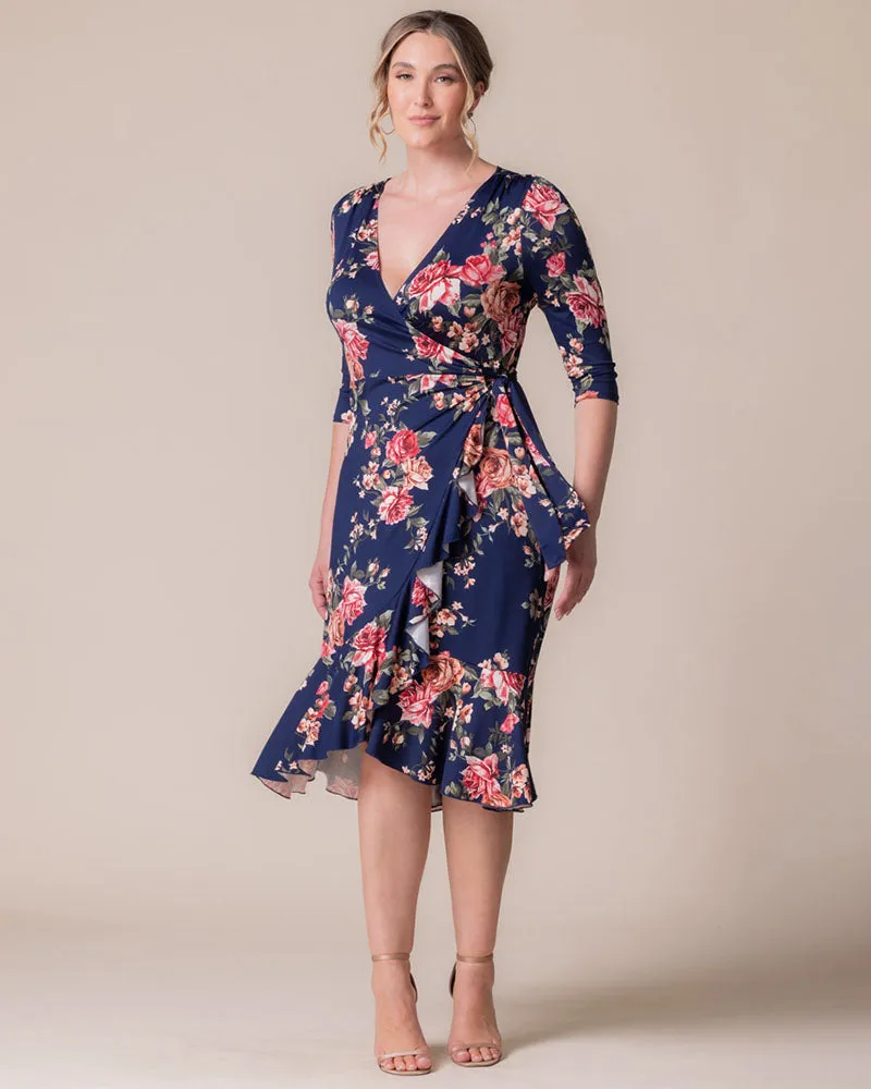 Flirty Flounce Wrap Dress