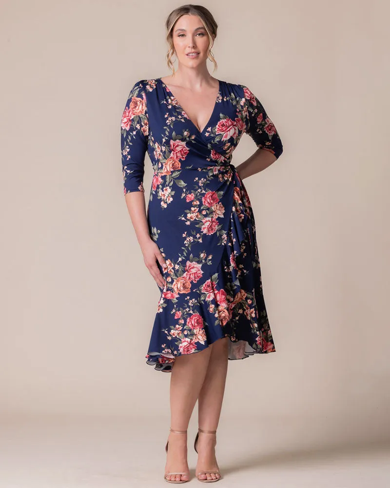 Flirty Flounce Wrap Dress