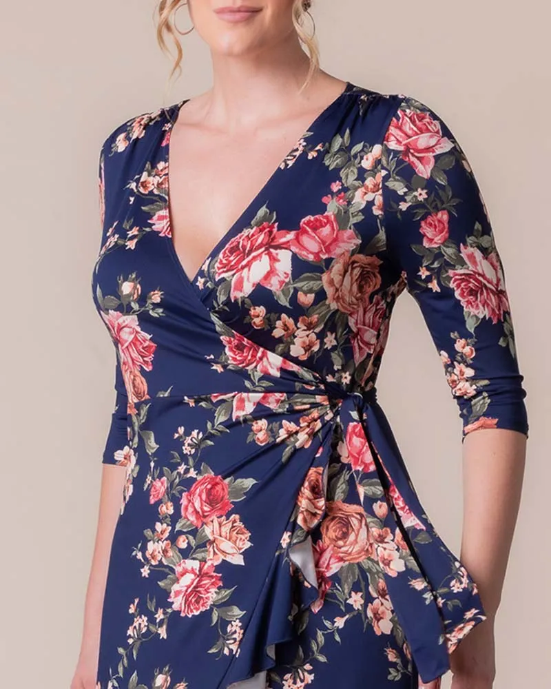 Flirty Flounce Wrap Dress
