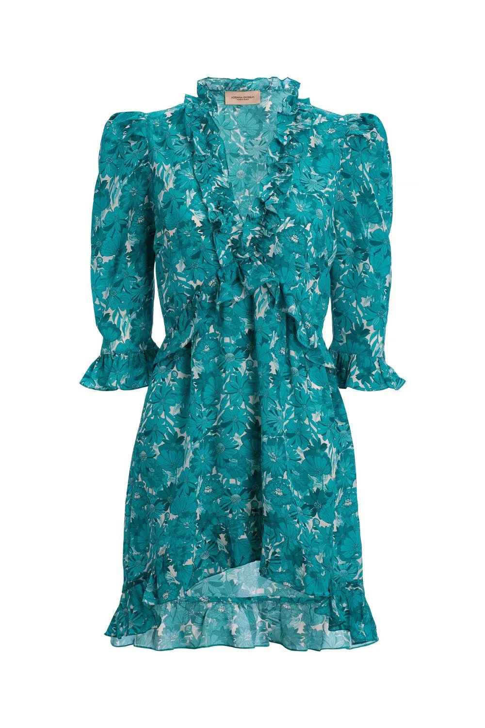 Flower Bloom Long-Sleeved Short Dress