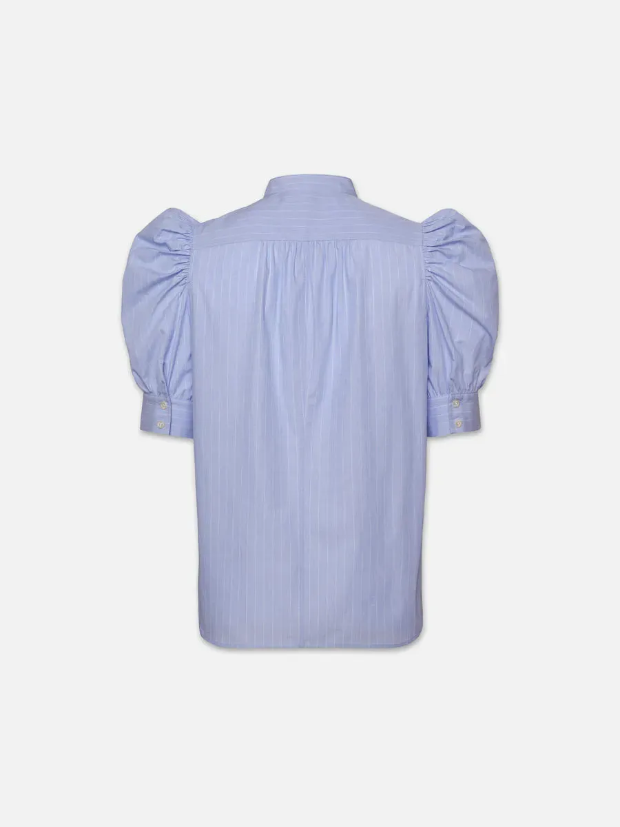 Frame Ruched Puff Sleeve Shirt