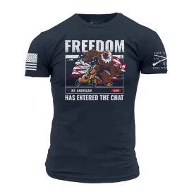 Freedom In The Chat T-Shirt - Midnight Navy