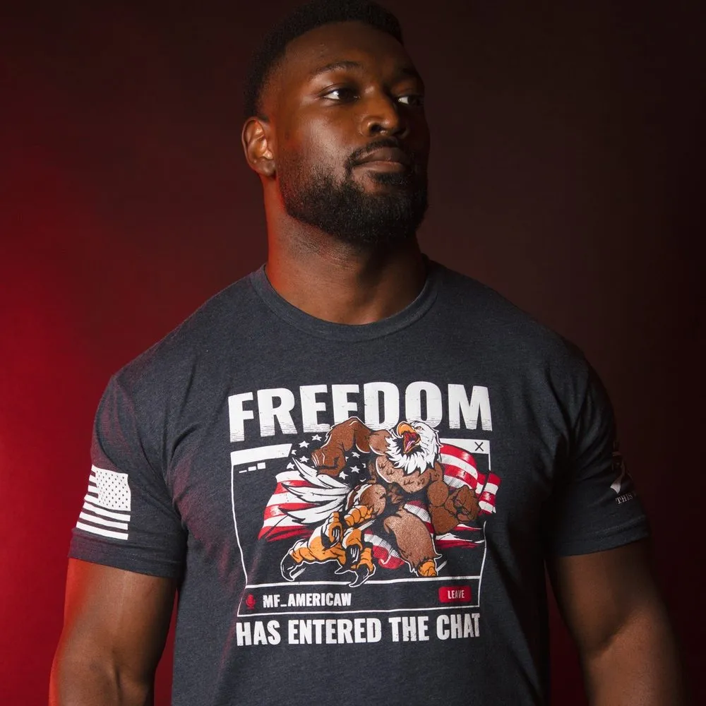 Freedom In The Chat T-Shirt - Midnight Navy