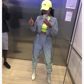 Glo Up windbreaker crop