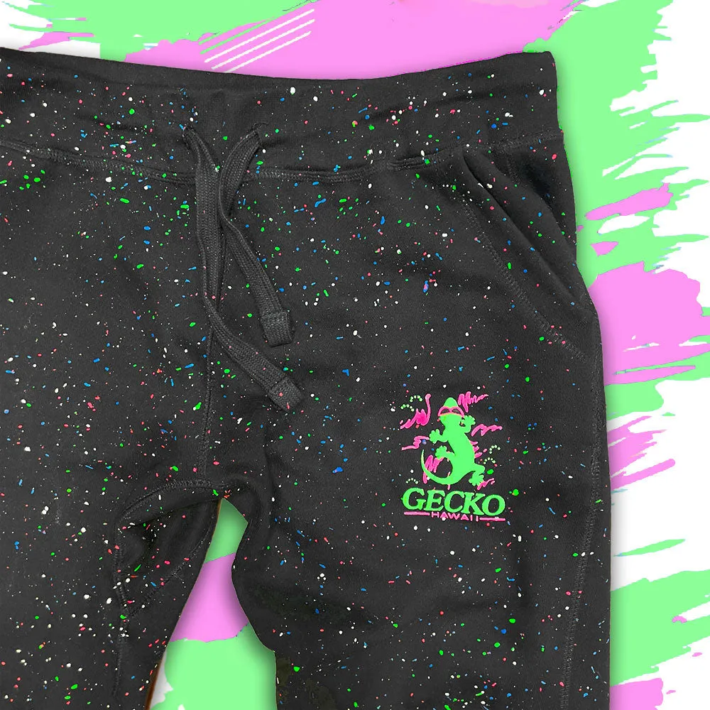 Glow-In-The-Dark SPLATTER Space Gecko Joggers