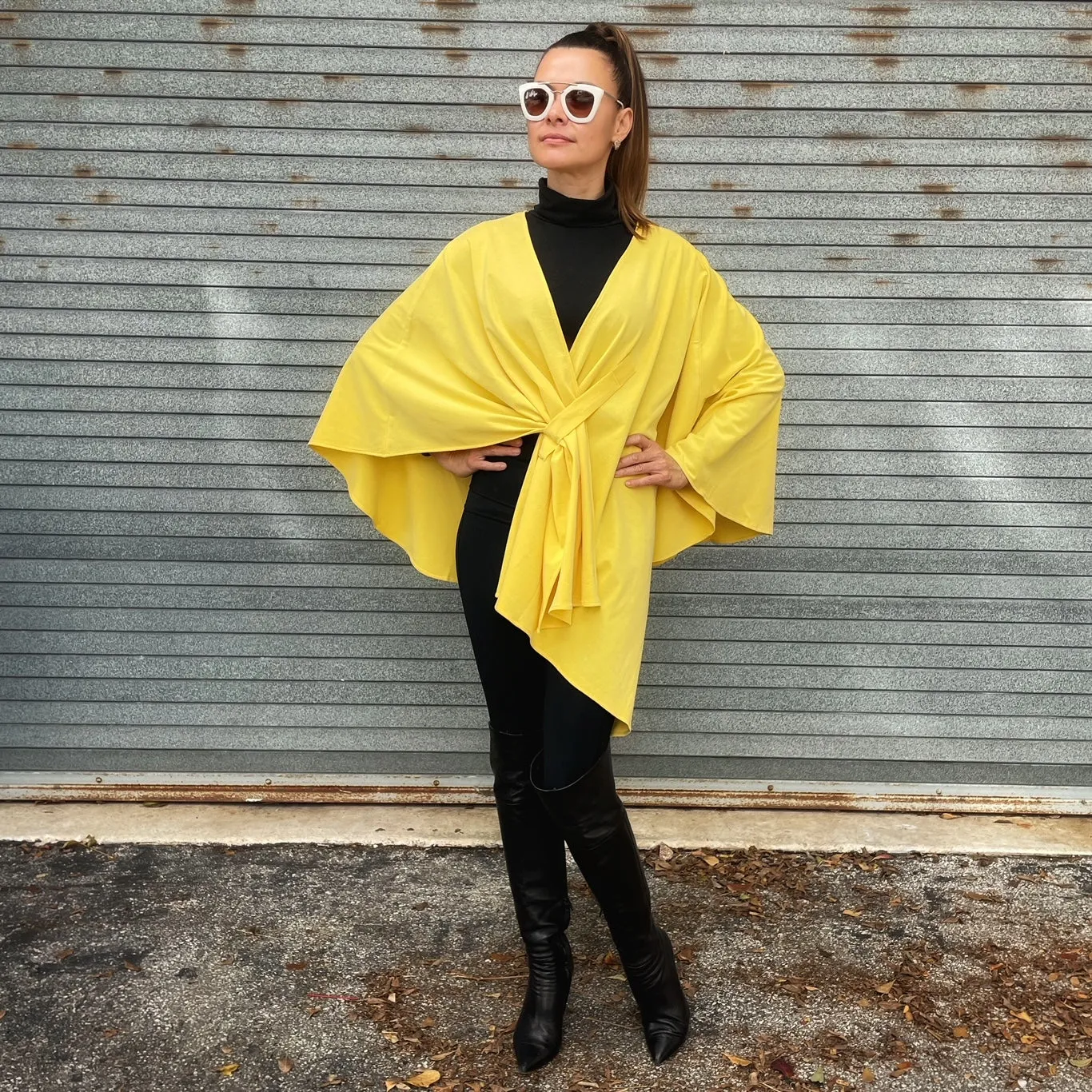 Golden Yellow Wrap Black