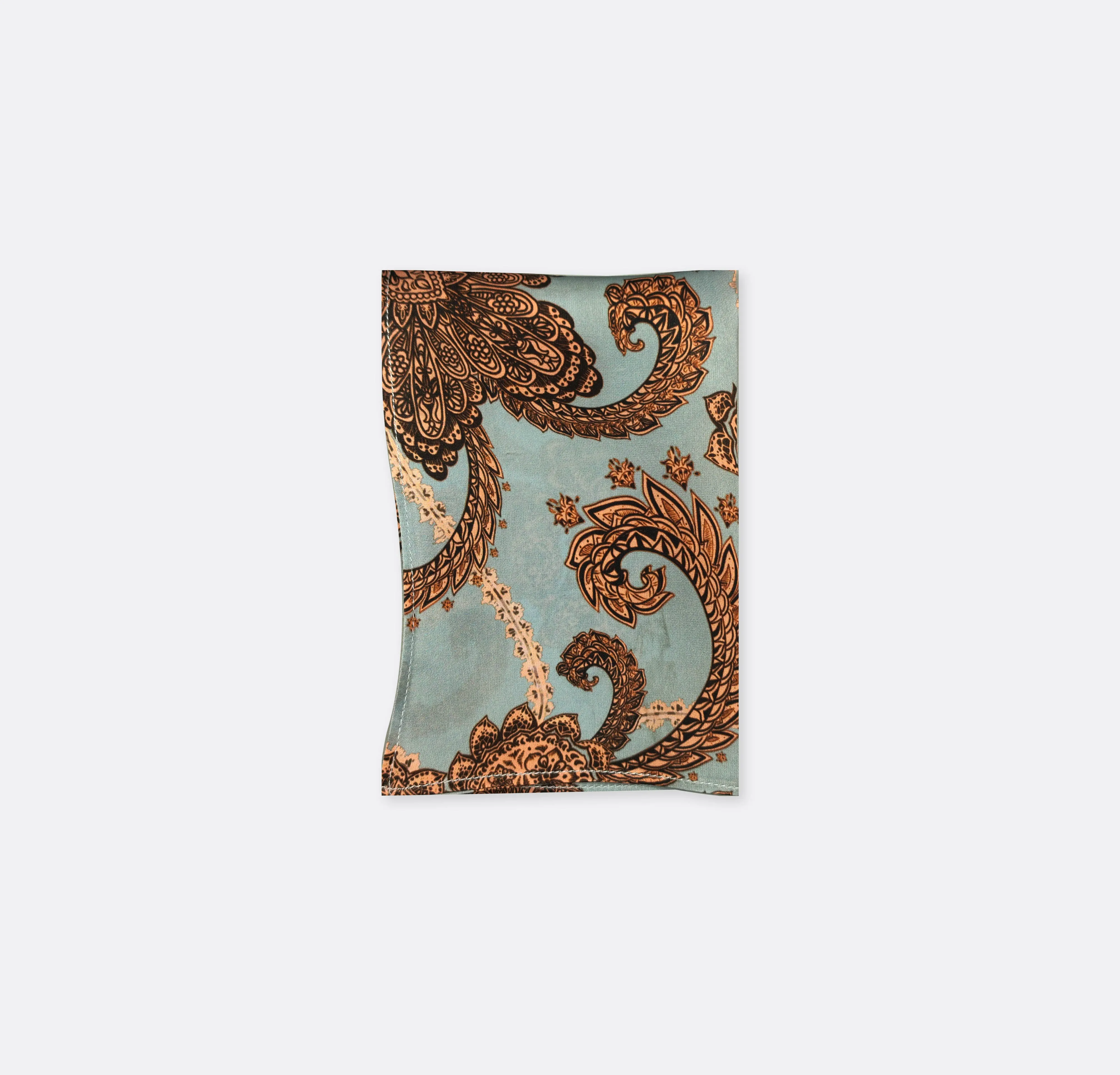 Grey BOX PLEATED - silk Pocket squares