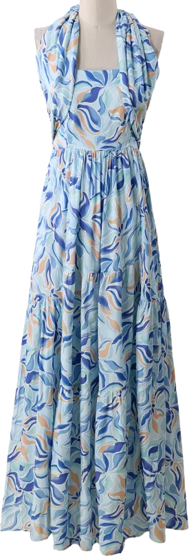 Hale Bob Oaklynn Tiered Maxi Dress - Blue