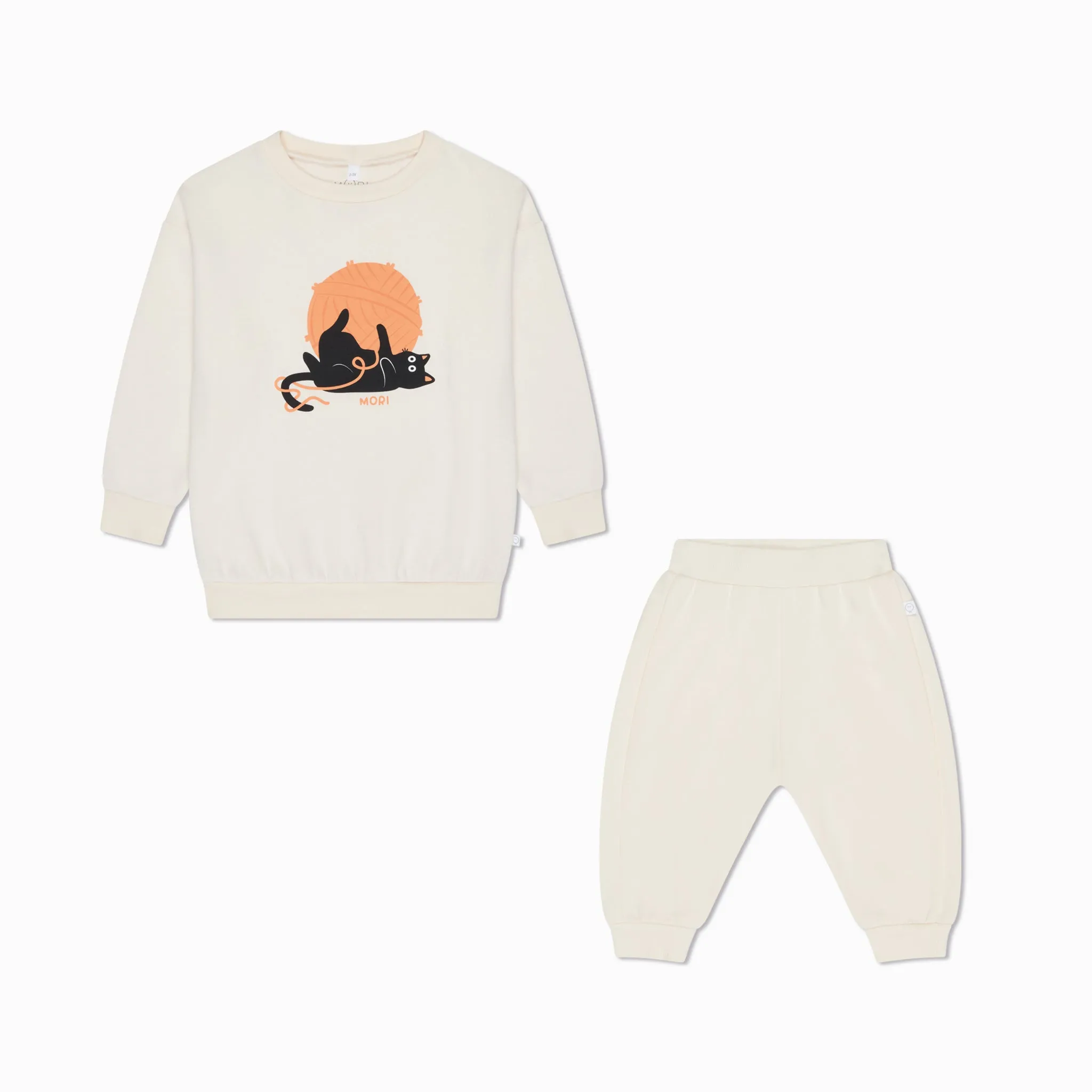 Halloween Cat Sweatshirt and Joggers Outfit