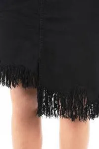 HAMMER HIGH ASYMMETRIC DENIM SKIRT
