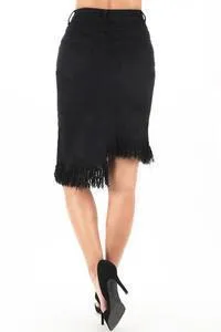 HAMMER HIGH ASYMMETRIC DENIM SKIRT