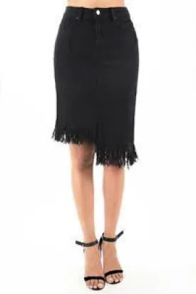 HAMMER HIGH ASYMMETRIC DENIM SKIRT