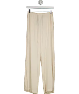 H&M Cream Wide Leg Trousers UK XS
