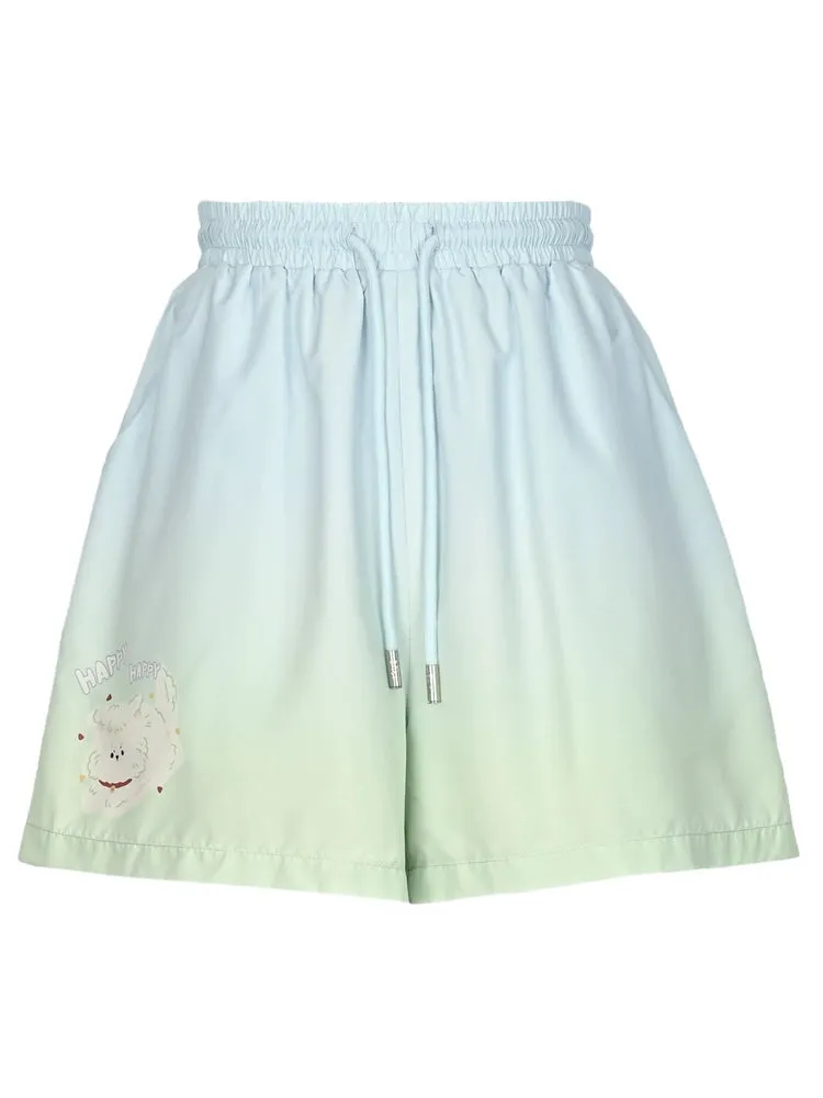 Happy Puppy UPF50  Gradient High Waist Shorts