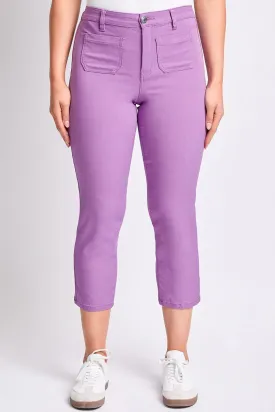 Hydrangea Hyperstreych High Rise Crop Straight Leg Pants