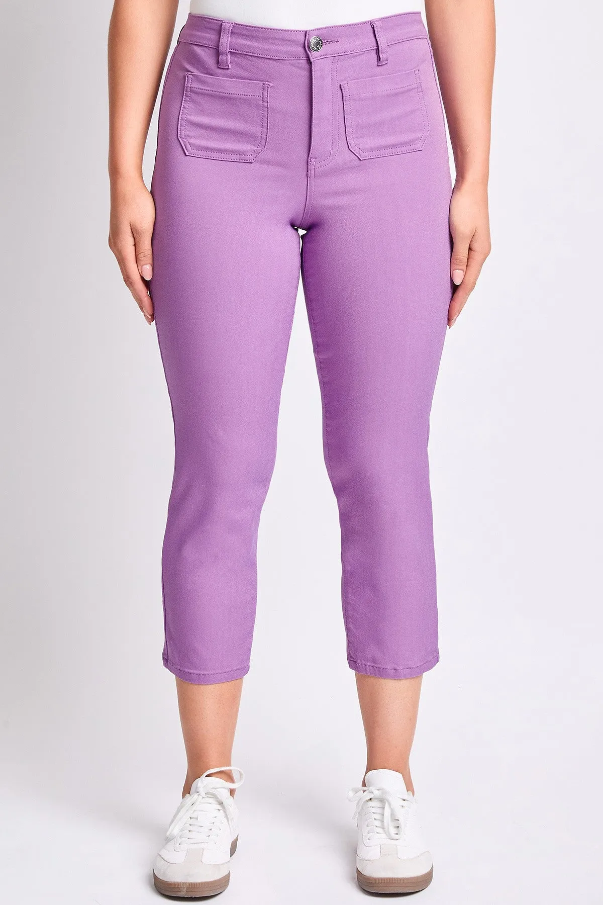 Hydrangea Hyperstreych High Rise Crop Straight Leg Pants