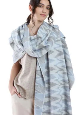 IKAT WRAP  BLUE GREY
