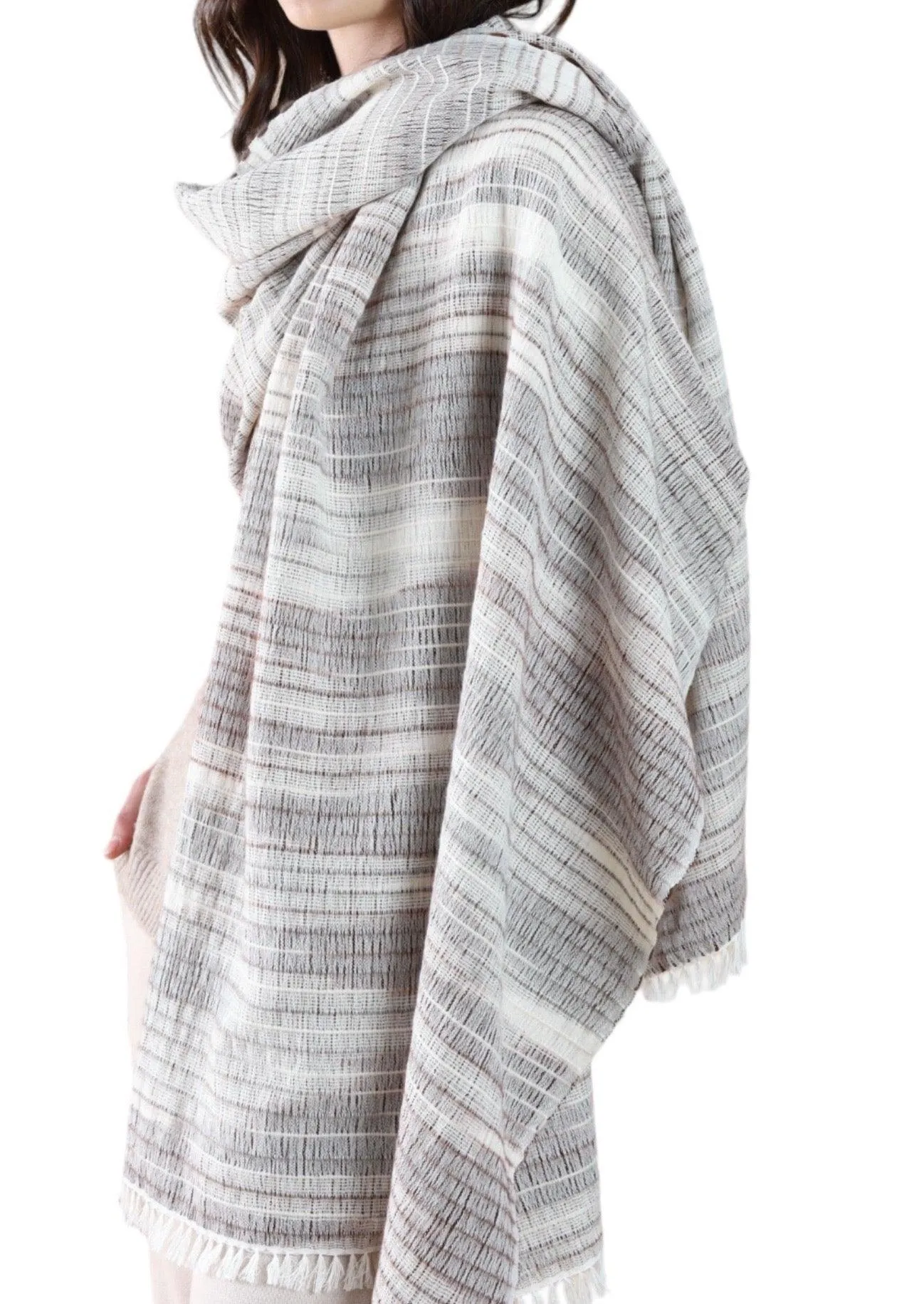 IKAT WRAP  BROWN CREAM