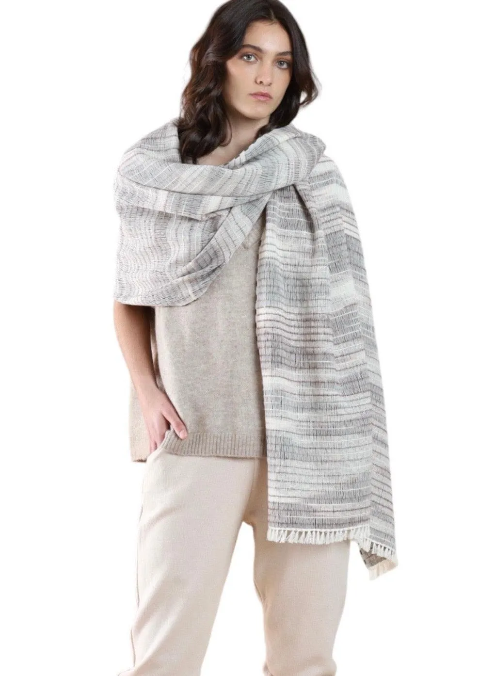 IKAT WRAP  BROWN CREAM