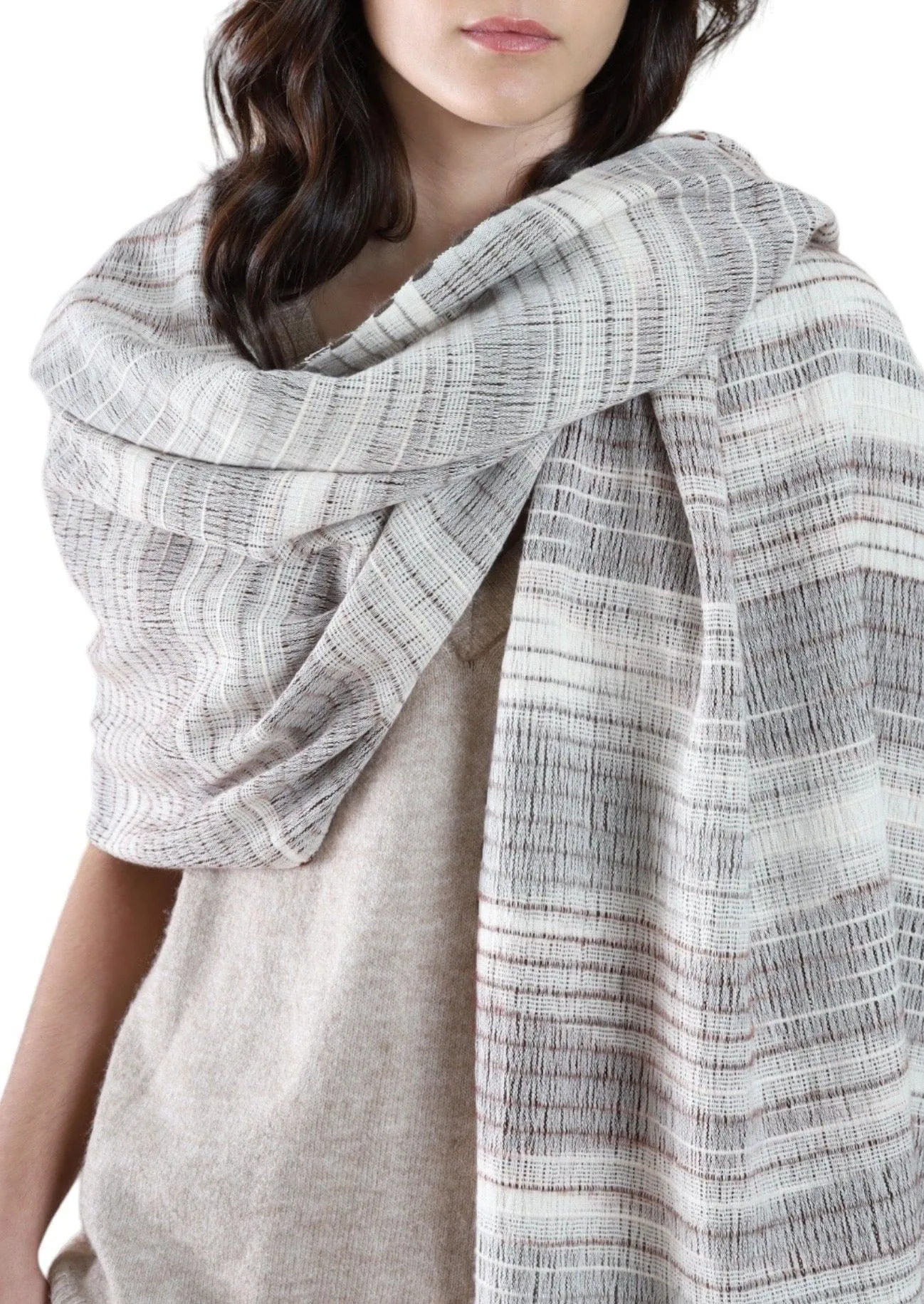 IKAT WRAP  BROWN CREAM