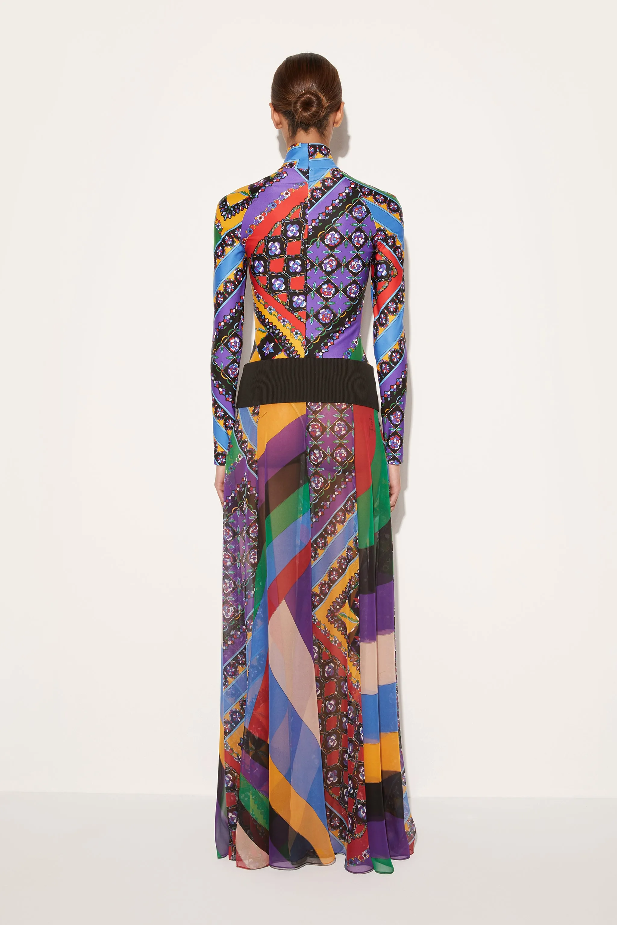 Iride And Festa-Print Silk Skirt