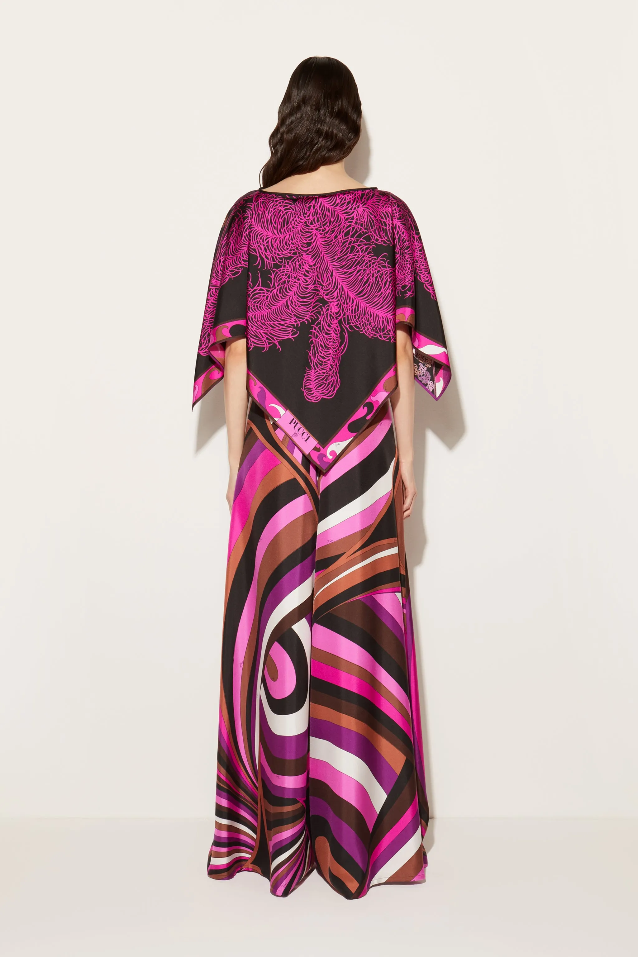 Iride-Print Silk-Twill Trousers