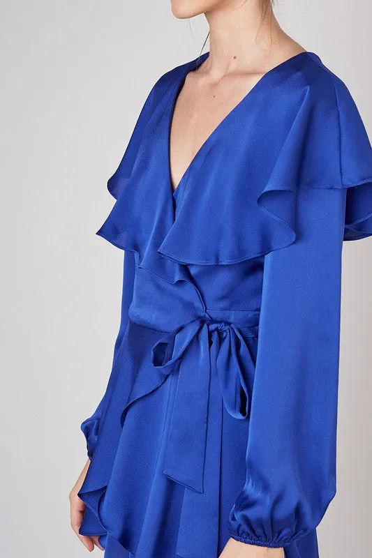 Jackie Wrap Ruffled Romper