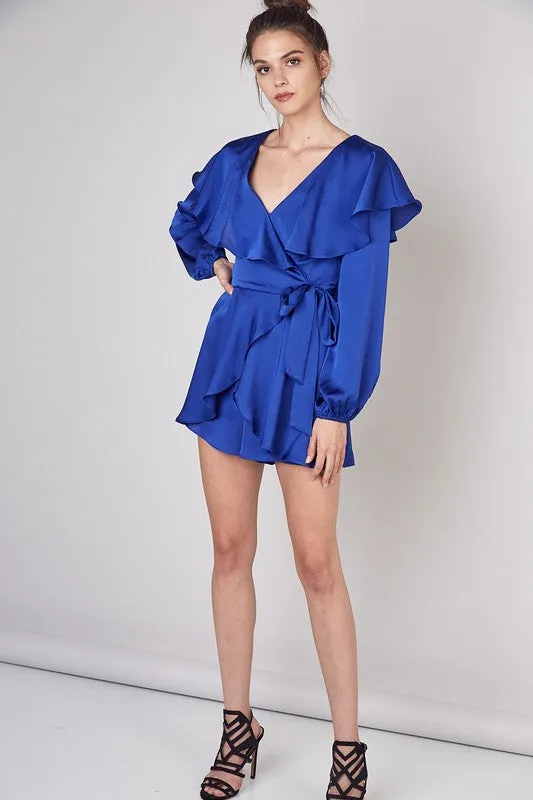 Jackie Wrap Ruffled Romper