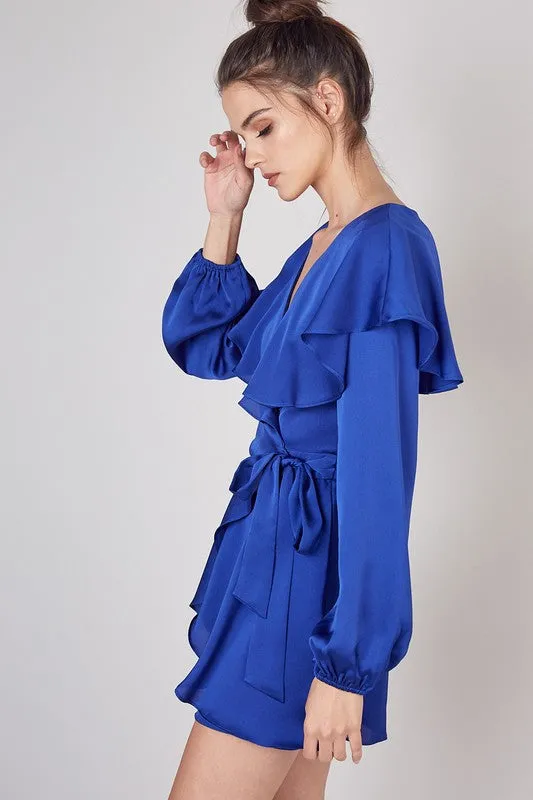 Jackie Wrap Ruffled Romper