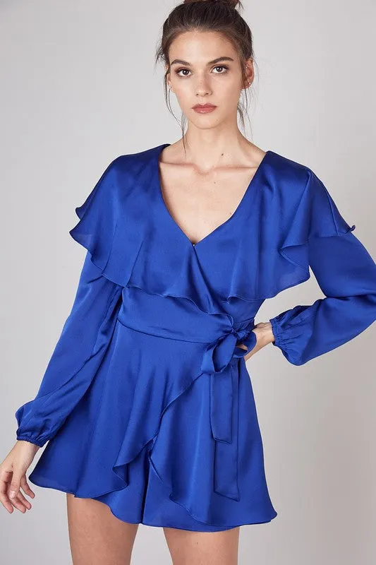 Jackie Wrap Ruffled Romper
