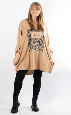 J'Adore Leopard Print T | Camel