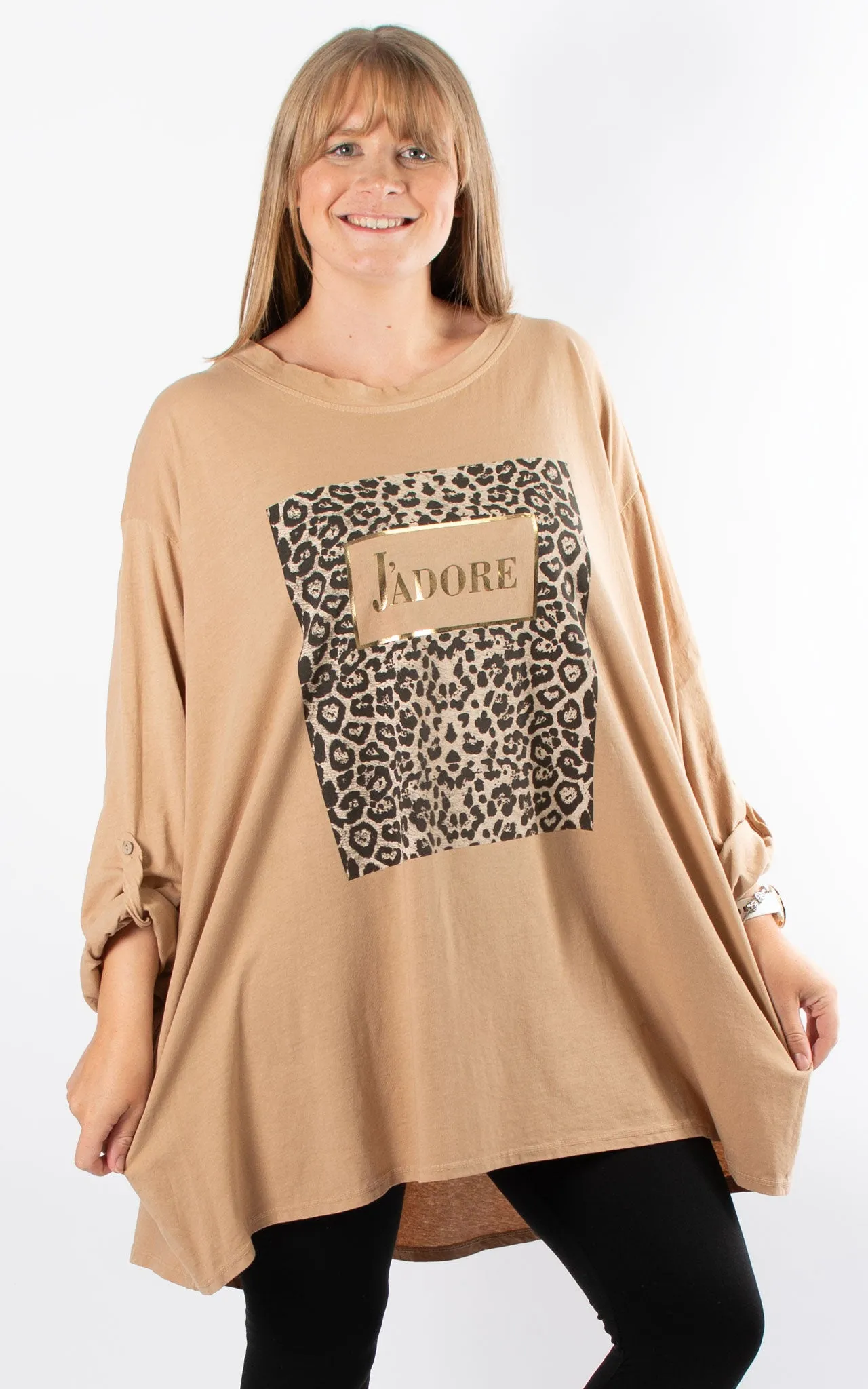 J'Adore Leopard Print T | Camel