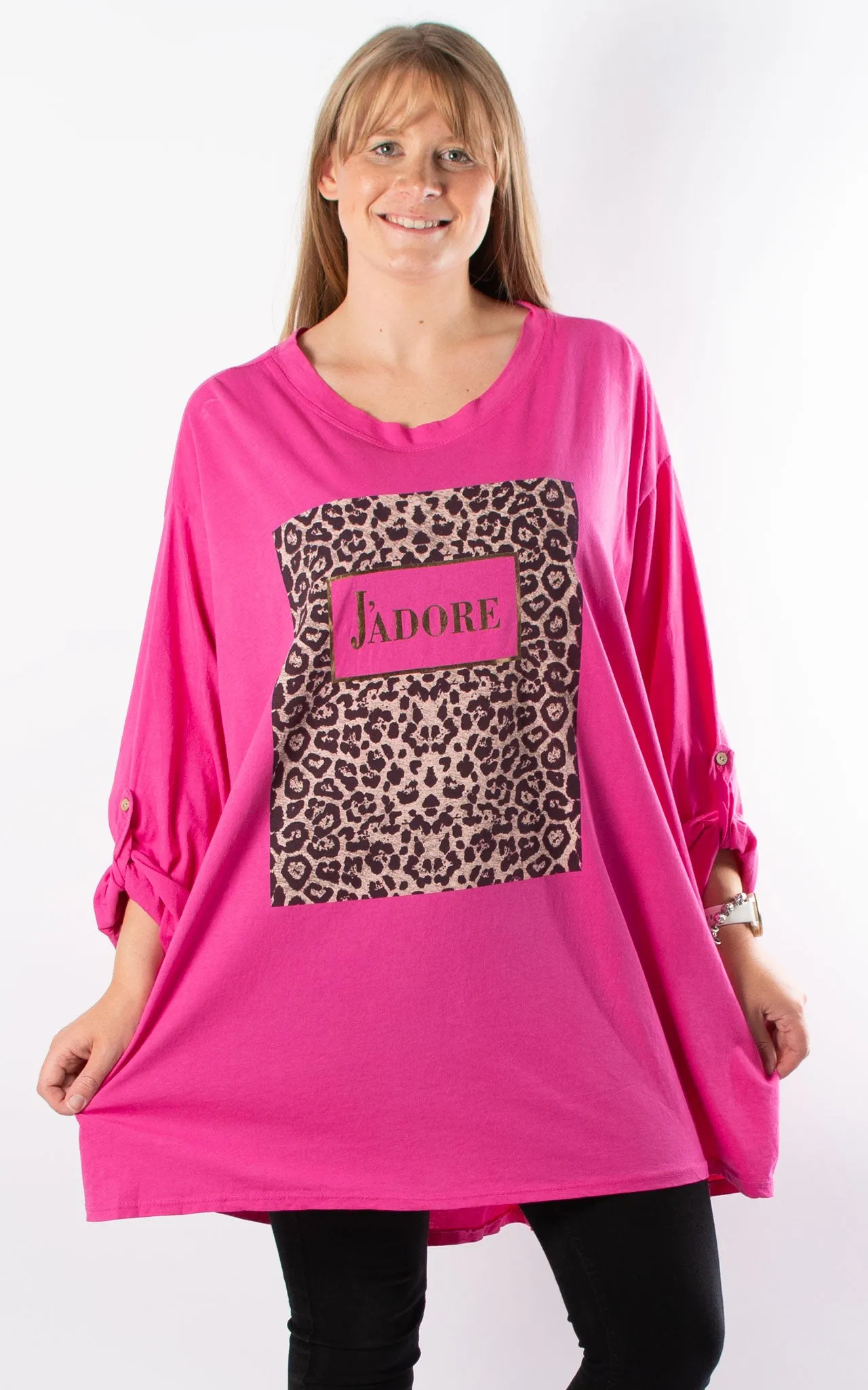 J'Adore Leopard Print T | Hot Pink