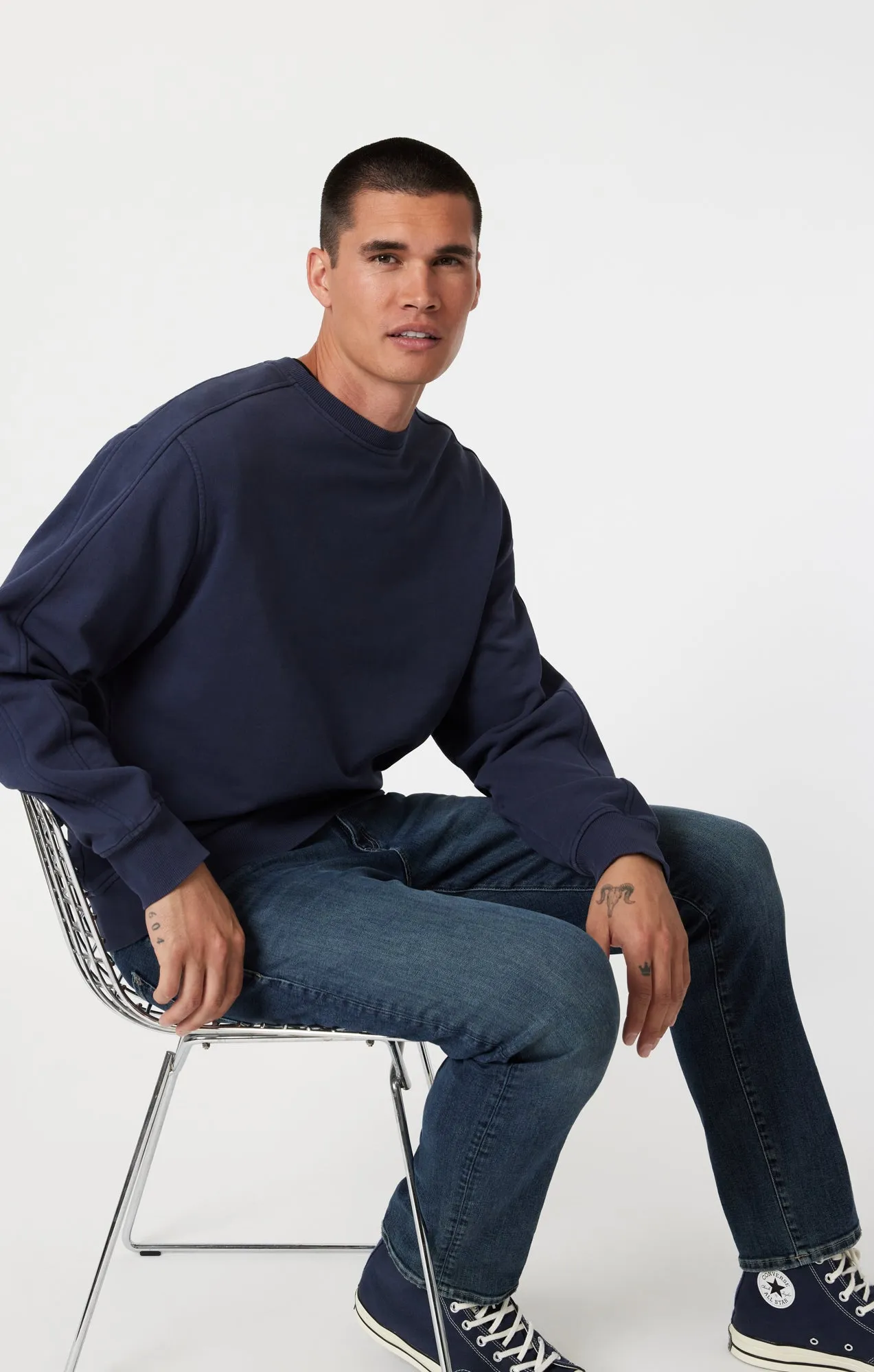 JAKE SLIM LEG IN DARK USED ORGANIC VINTAGE
