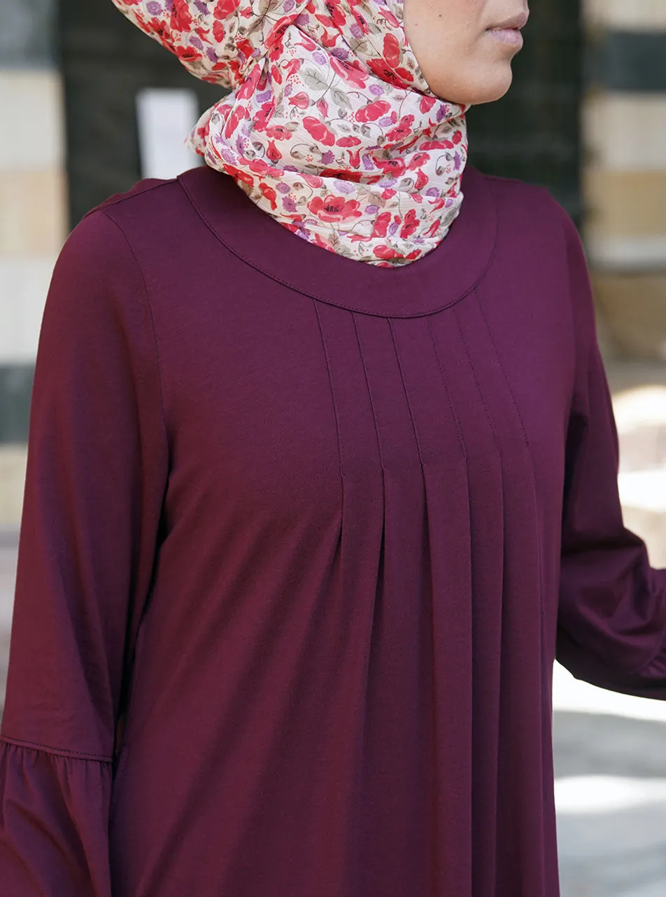 Jersey Pleated Abaya