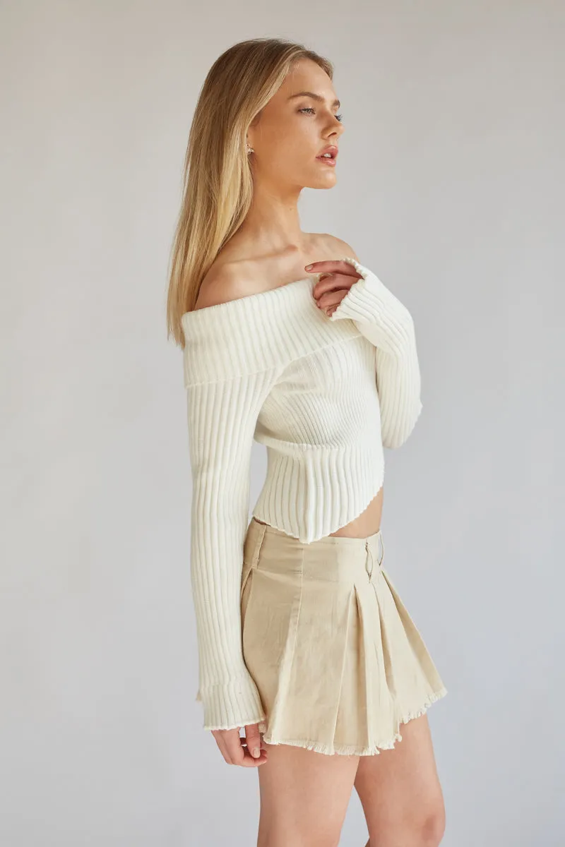 Joelle Off-The-Shoulder Asymmetrical Sweater