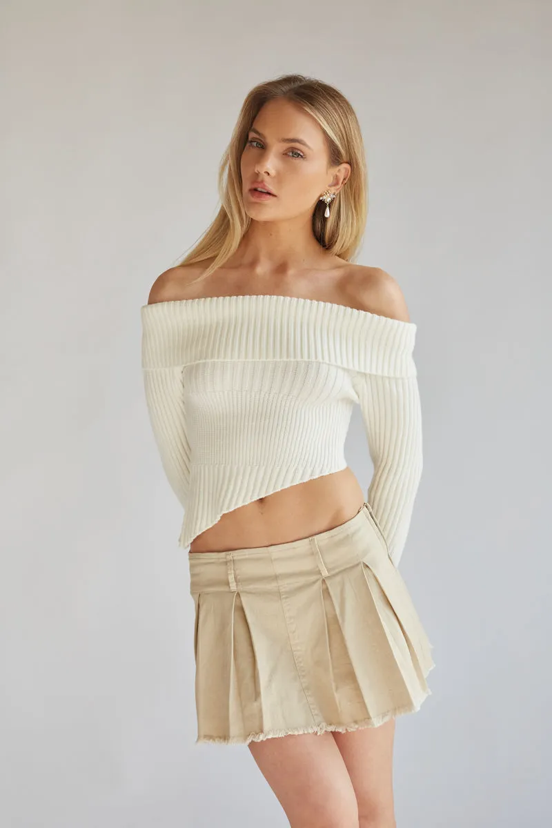Joelle Off-The-Shoulder Asymmetrical Sweater