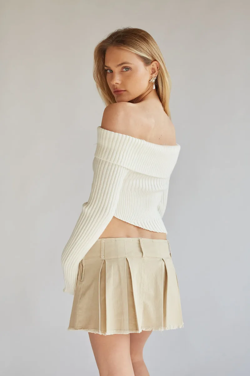 Joelle Off-The-Shoulder Asymmetrical Sweater
