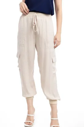 Jogger with rib trim