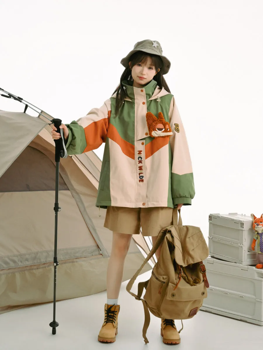 Judy & Nick Couple Camping Windbreaker Jackets