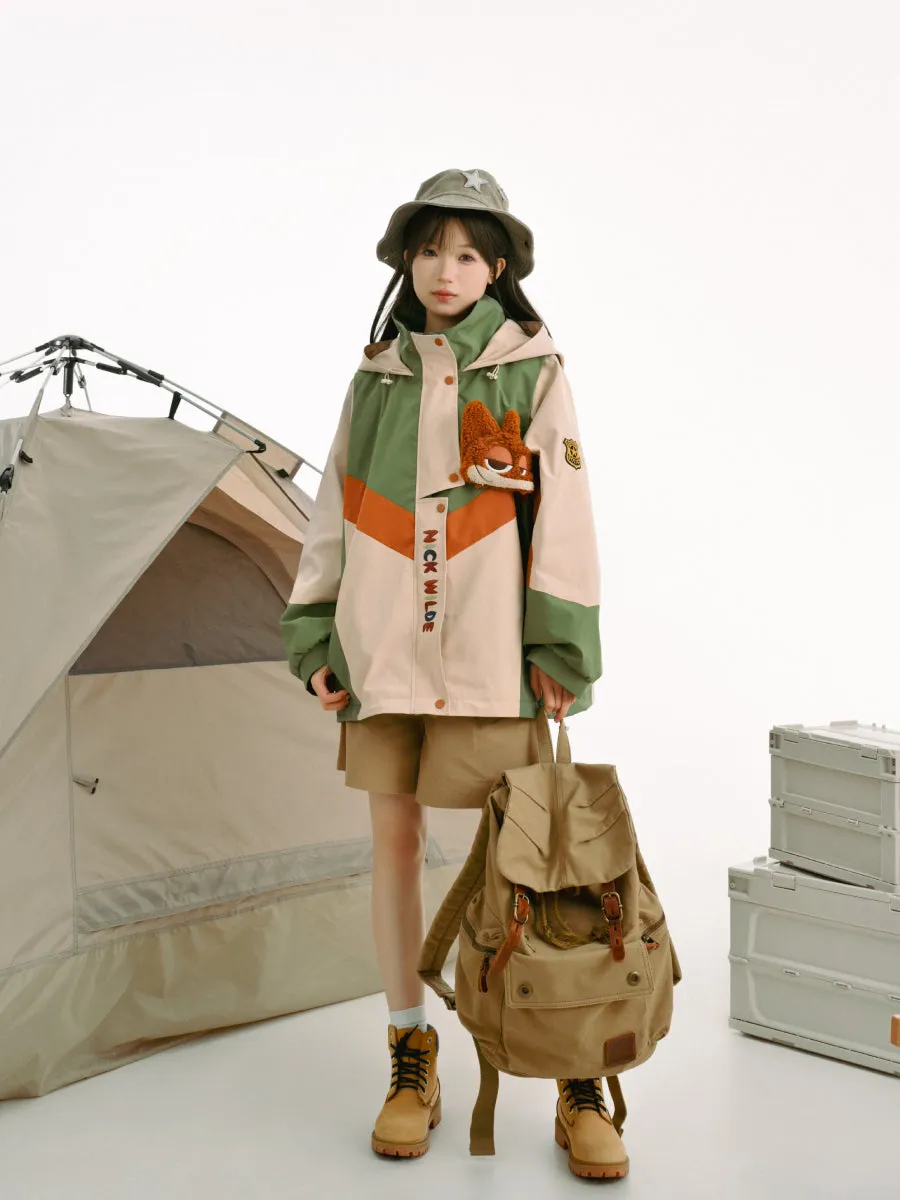Judy & Nick Couple Camping Windbreaker Jackets
