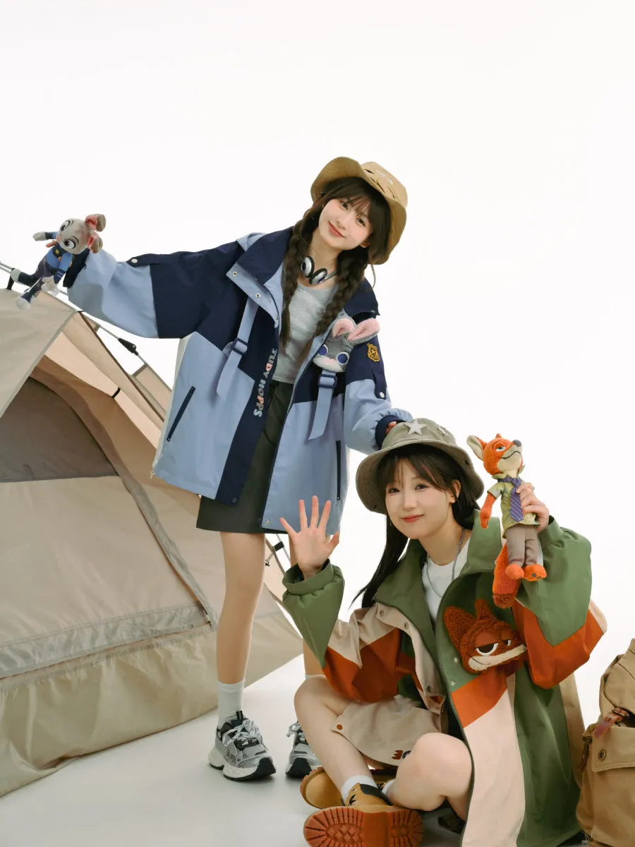 Judy & Nick Couple Camping Windbreaker Jackets