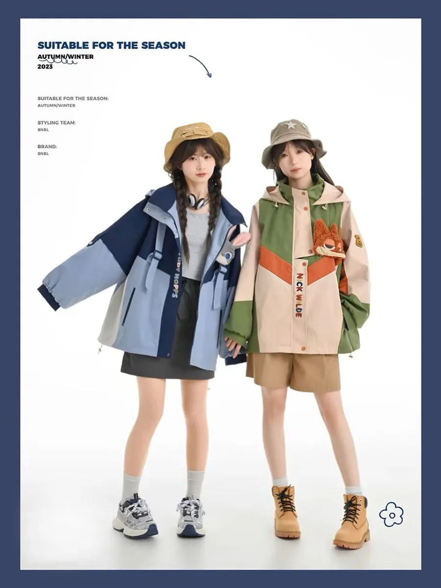 Judy & Nick Couple Camping Windbreaker Jackets