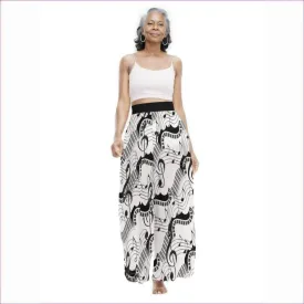 Keys Womens High Waist Wide Leg Trousers (Gaucho Pants)