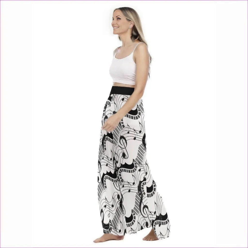 Keys Womens High Waist Wide Leg Trousers (Gaucho Pants)