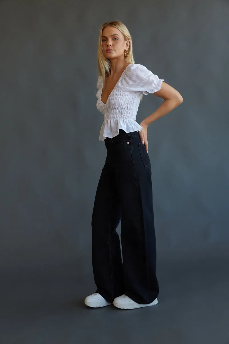 Levi's Ribcage Wide Leg Jeans Rosie Posie