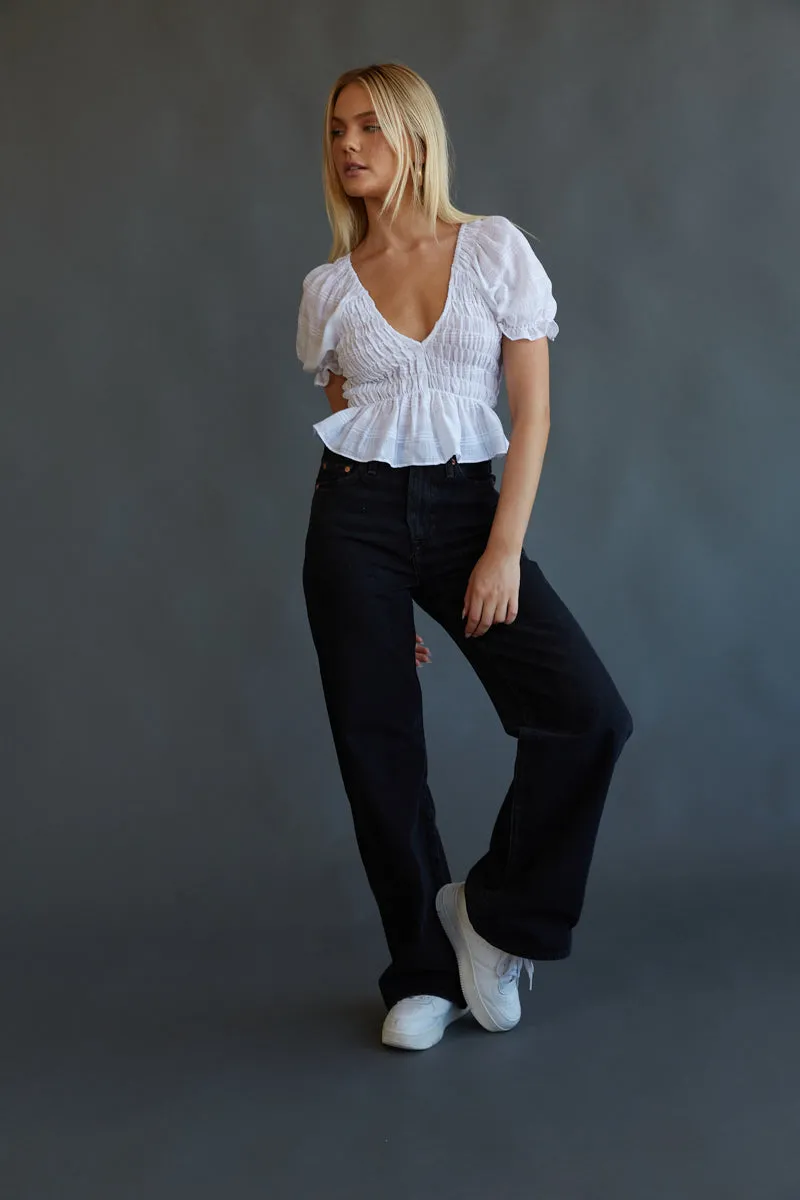 Levi's Ribcage Wide Leg Jeans Rosie Posie