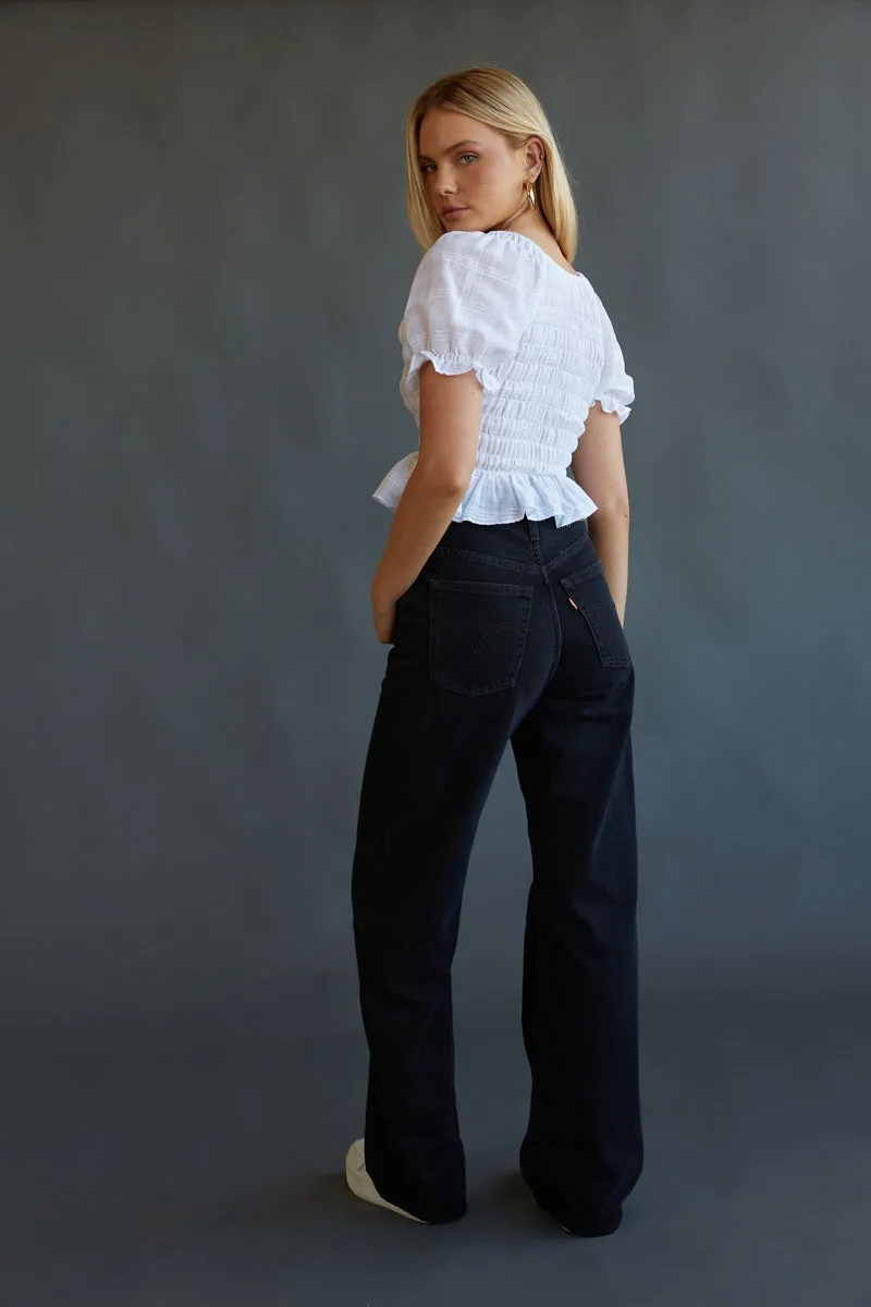 Levi's Ribcage Wide Leg Jeans Rosie Posie