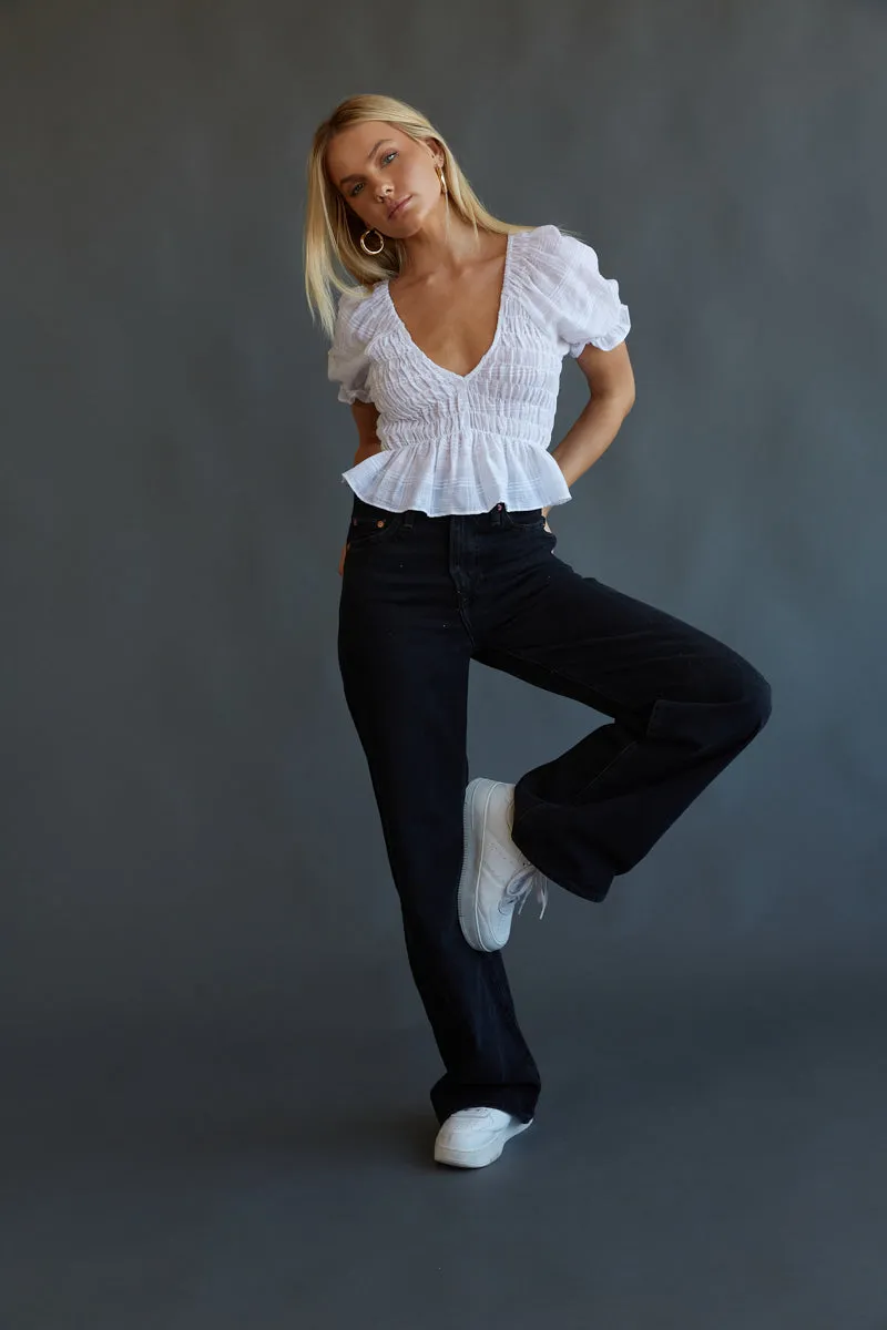 Levi's Ribcage Wide Leg Jeans Rosie Posie
