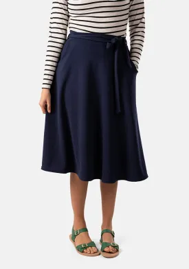 Lilia Navy A-Line Skirt